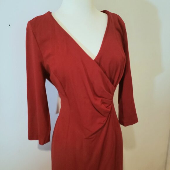 Talbots Red Cocktail Dress - Picture 2 of 5